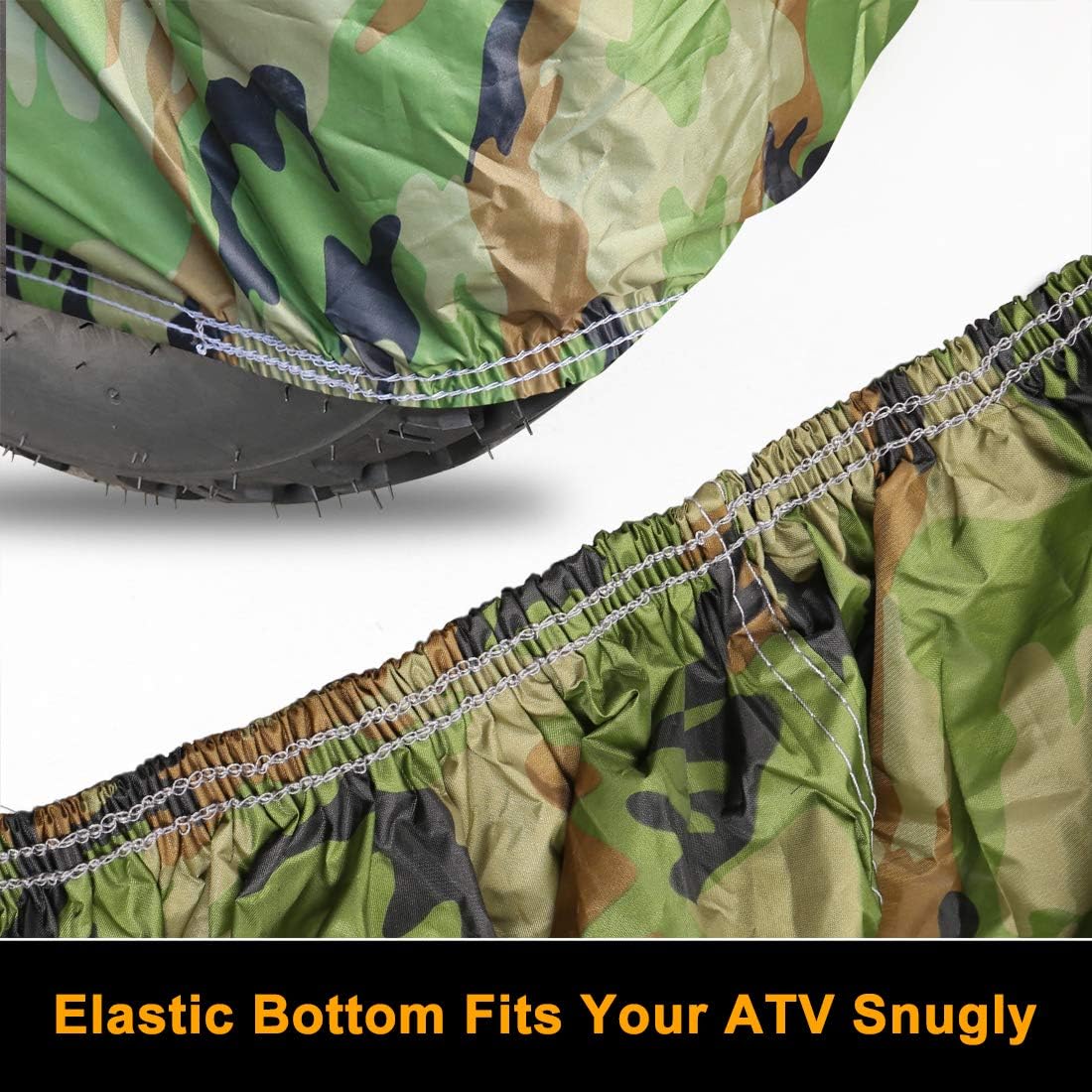 X AUTOHAUX XXL Quad ATV Cover Waterproof Sun Rain Dust Resistant All Weather Full Cover Protection for Polaris Sportsman 600 700 Outlaw 450 86.61x38.58x41.73inch Camouflage
