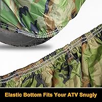 Vista 5 de X AUTOHAUX Protector impermeable para todo tipo de clima, cuatrimoto, cubierta de 4 ruedas, ajuste universal, camuflaje con revestimiento plateado