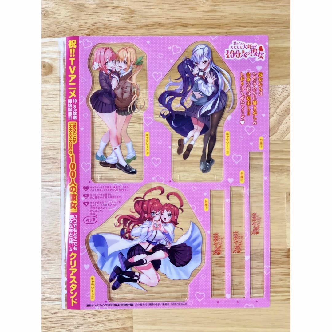 君のことが大大大大大好きな100人の彼女 クリアスタンド ペーパー シール クリアスタンド | goods | TVアニメ「君のことが大大大大大好き