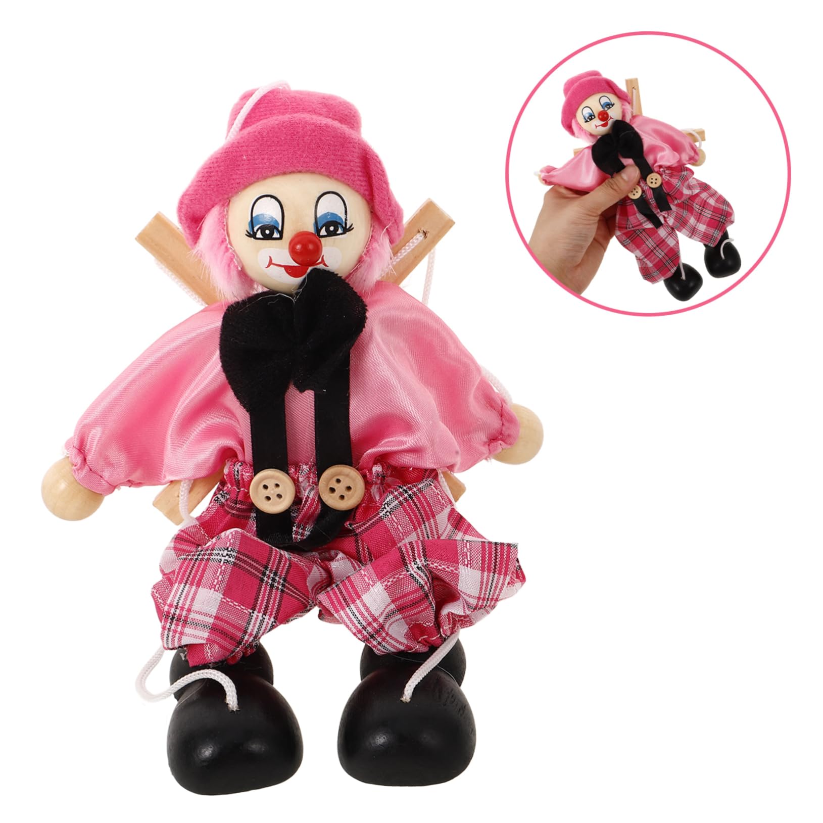 Vaguelly 2pezzi Marionette Pirata in Legno e Stoffa Filo per Ragazzo Ragazza, Giocattolo Interattivo per Esercizio Manuale e Teatro di Burattini Divertente per Genitori e Stili multipli