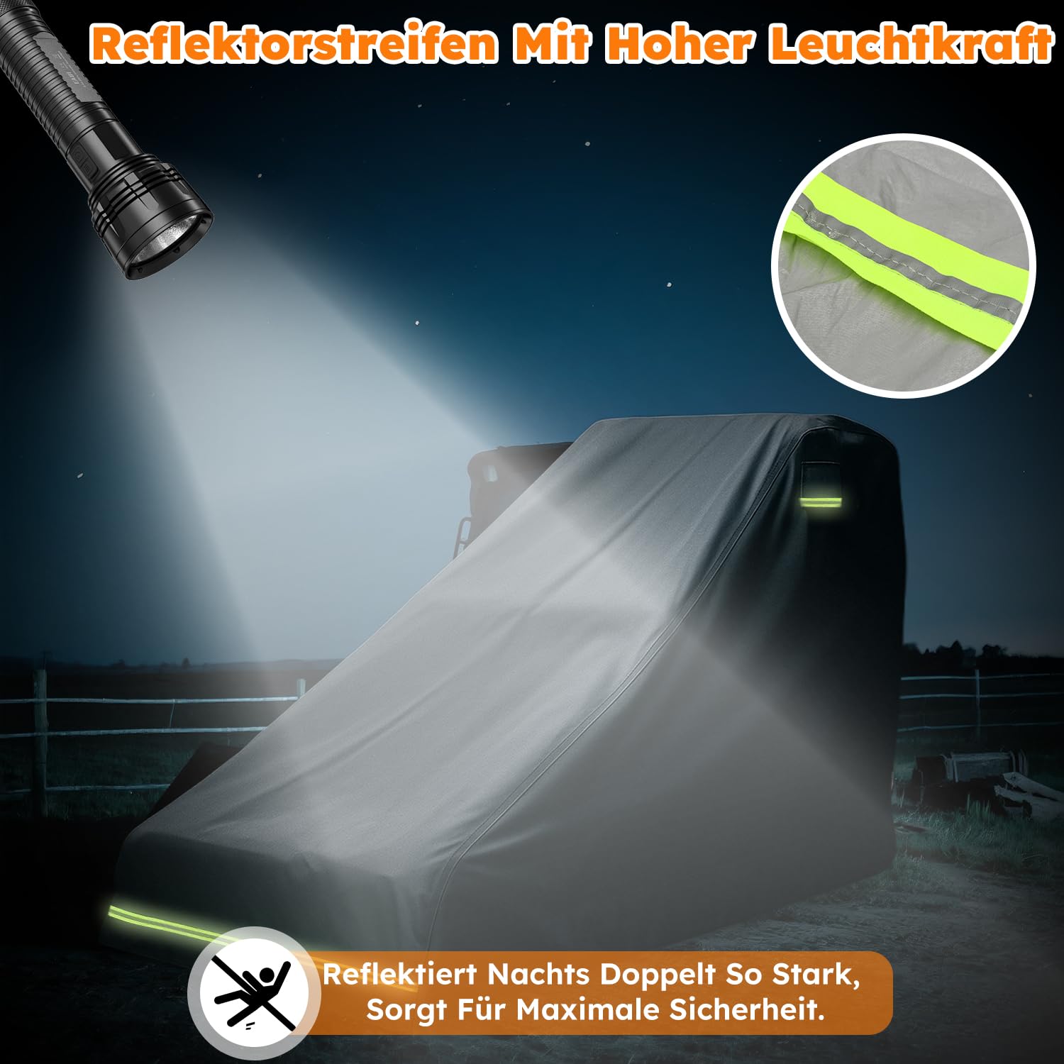 Housse de protection pour chargeuse sans cabine – Housse de pluie pour chargeuse compacte Bobcat MT100/Kubota SCL1000/New Holland C314, housse de chargeuse Dupont Oxford avec bandes réfléchissantes