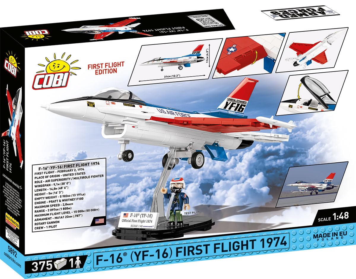 COBI F-16® (YF-16) First Flight Edition 1974 Scale 1:48 375/1f, Grau