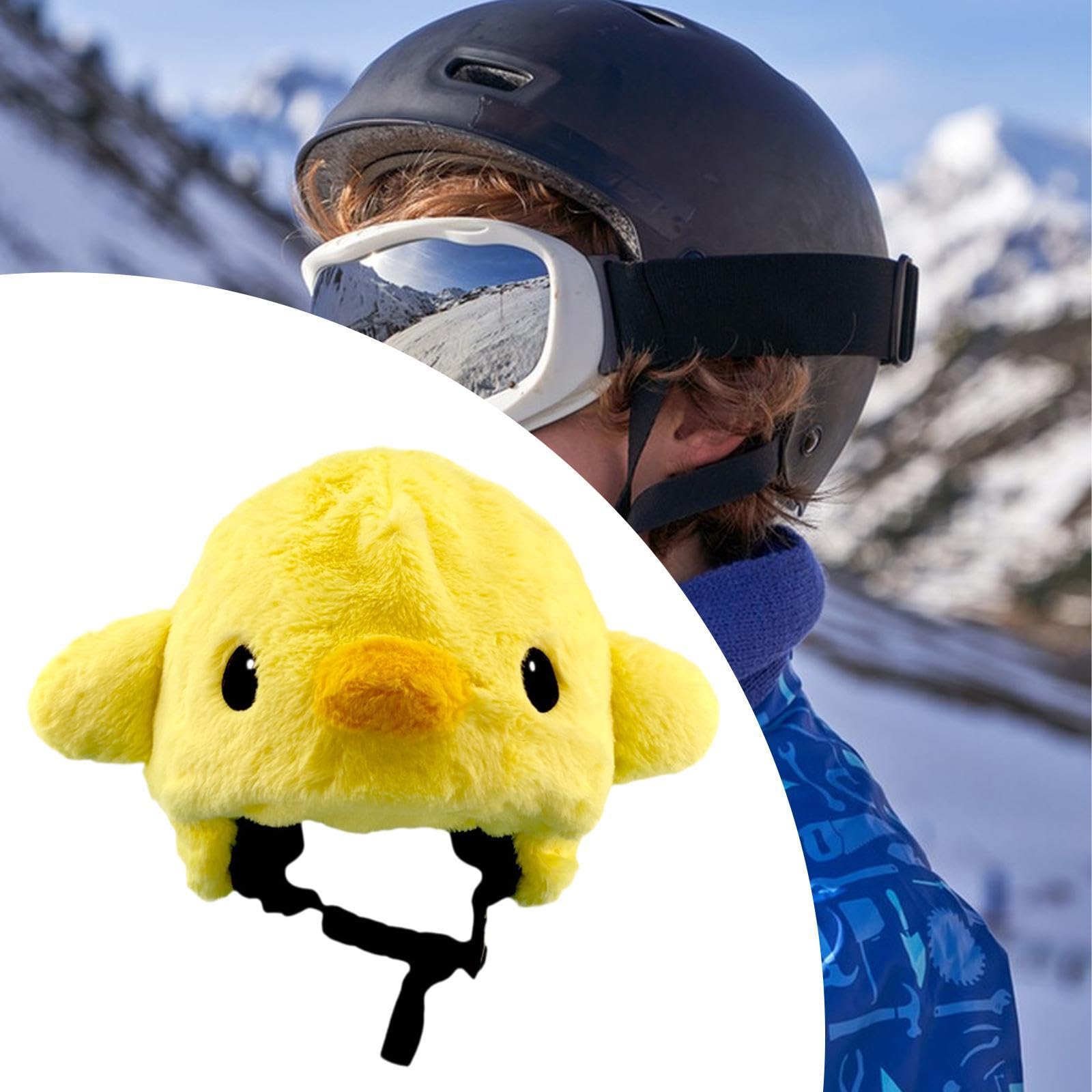 Qianly Couverture de Casque de Ski de Vélo, Couverture de Casque de Vélo, Couvre-Casque Décoratif Plus Chaud, Chapeau de Dessin Animé, Décoration de Casque D