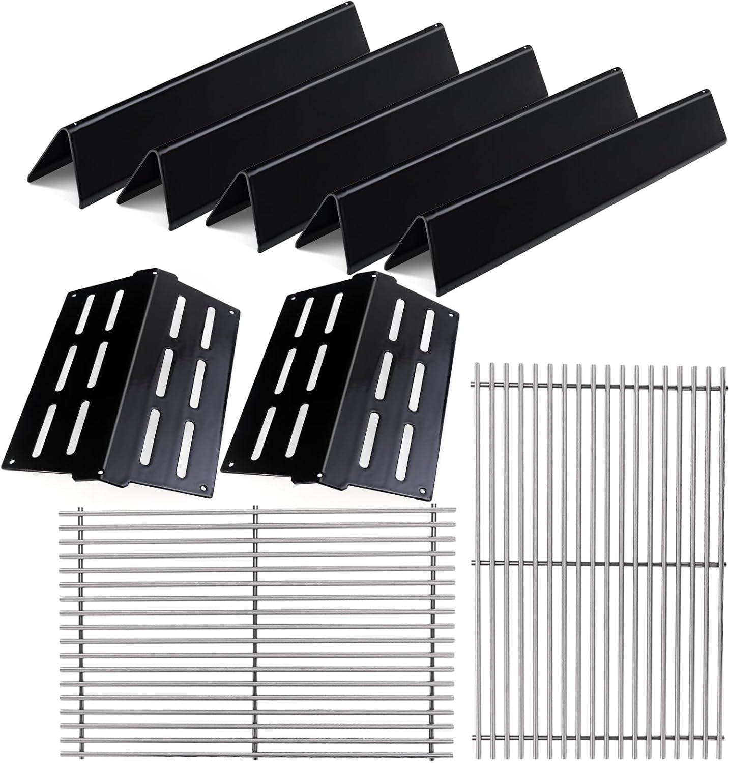 19 1/2" Grill Grates and 17.5 inch flavorizer bar and Heat Deflector Replacement Parts for Weber Genesis 300 Series E-310 E-320 E-330 S-310 S-320 S-330 EP-320 ESP-310 ESP-320 Gas Grills