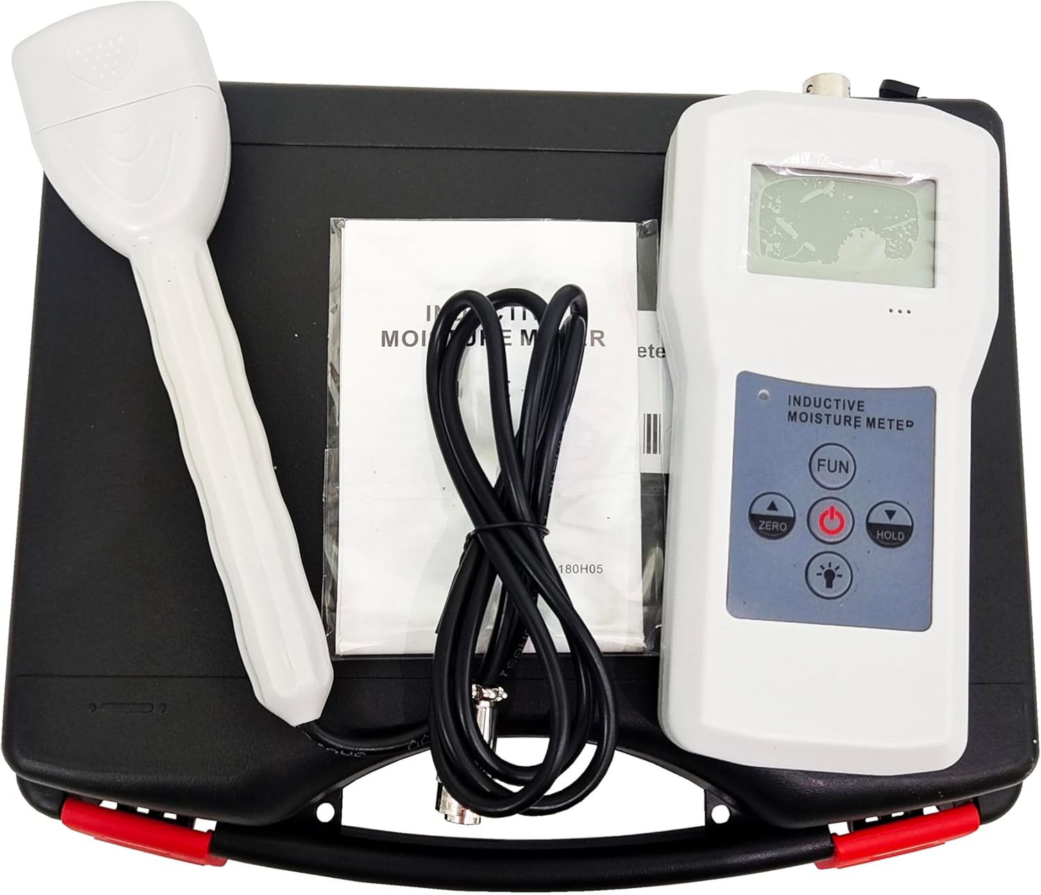 Separate Probe Inductive Moisture Meter Multifunctional Moisture Tester Analyzer for Measuring Moisture Content of Concrete,Wood,Paper,Timber,Bamboo,Carton,Textile With Range 0-99% Code 21 kinds