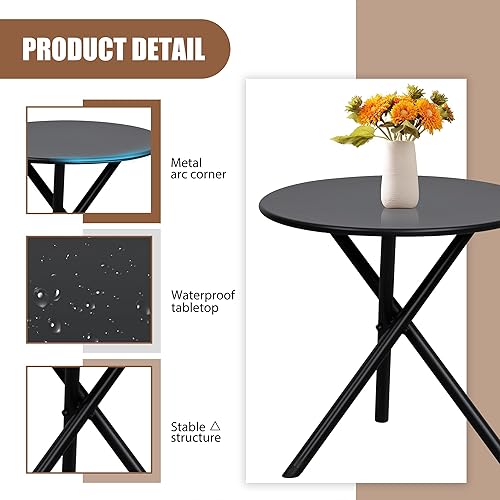 Miniatura 5 de Shintenchi - Juego de 3 piezas, muebles de tela Textilene para patio al aire libre, juego de sillas mecedoras para el porche delantero, juego de