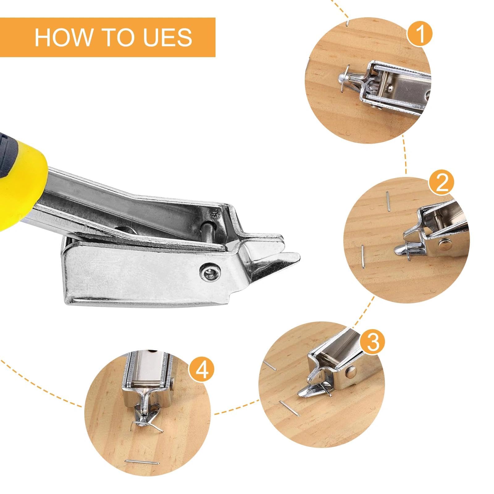 4 Pezzi Rivetti Clip Pinze Fastener Remover Puller Pinza Tool Kit, Kit Rimozione di Graffette per Tappezzeria con Estrattore Di Chiodi, Levapunti, Per La Lavorazione Del Legno Rimozione