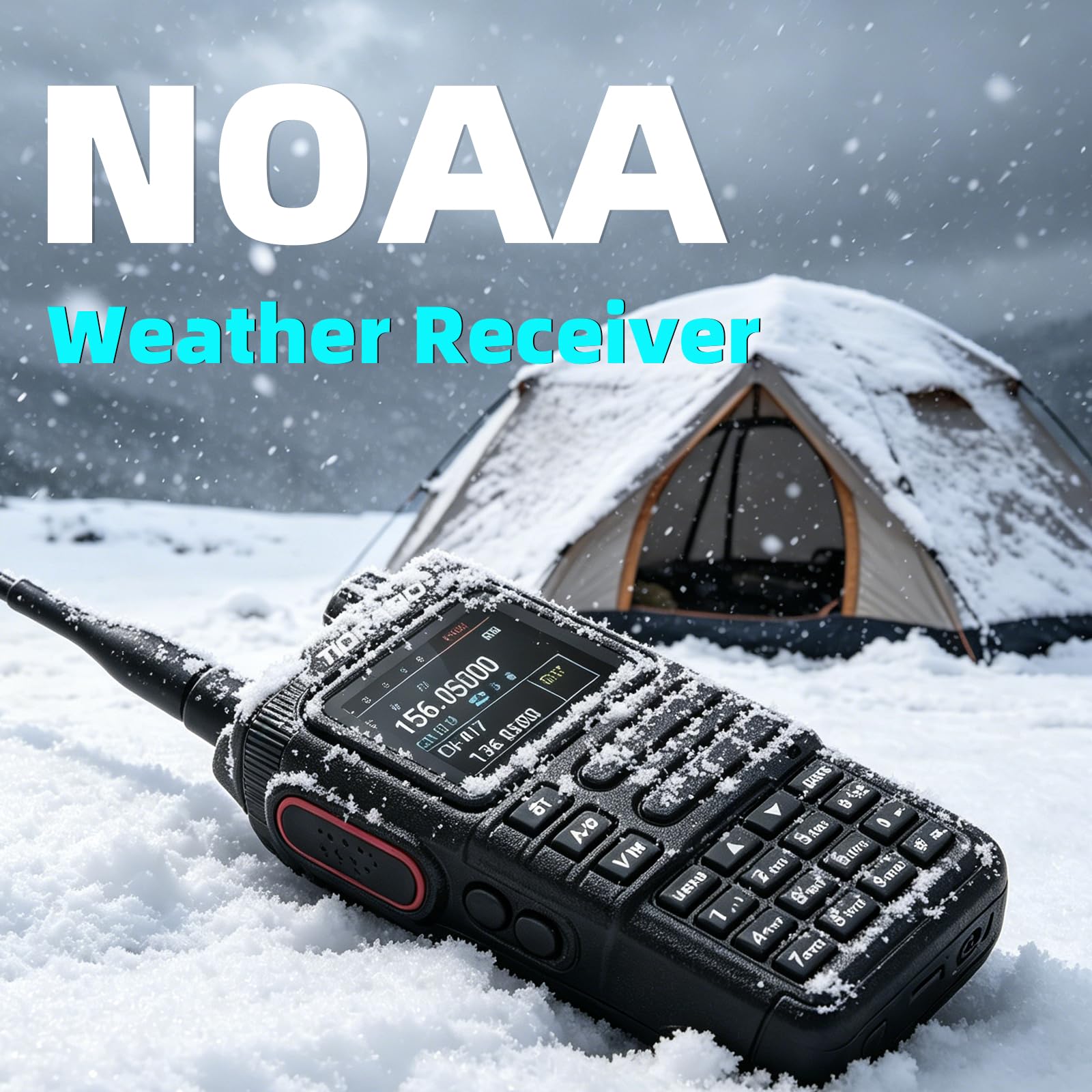 TIDRADIO TD-H9 Walkie Talkie, funkgerät, 10 Watt, GPS, APRS, Spektrumanalyse, SMS, Bluetooth-Programmierung, Web-Upgrade, NOAA, USB-C-Akku, Funkgerät für Erwachsene mit hoher Reichweite – Schwarz