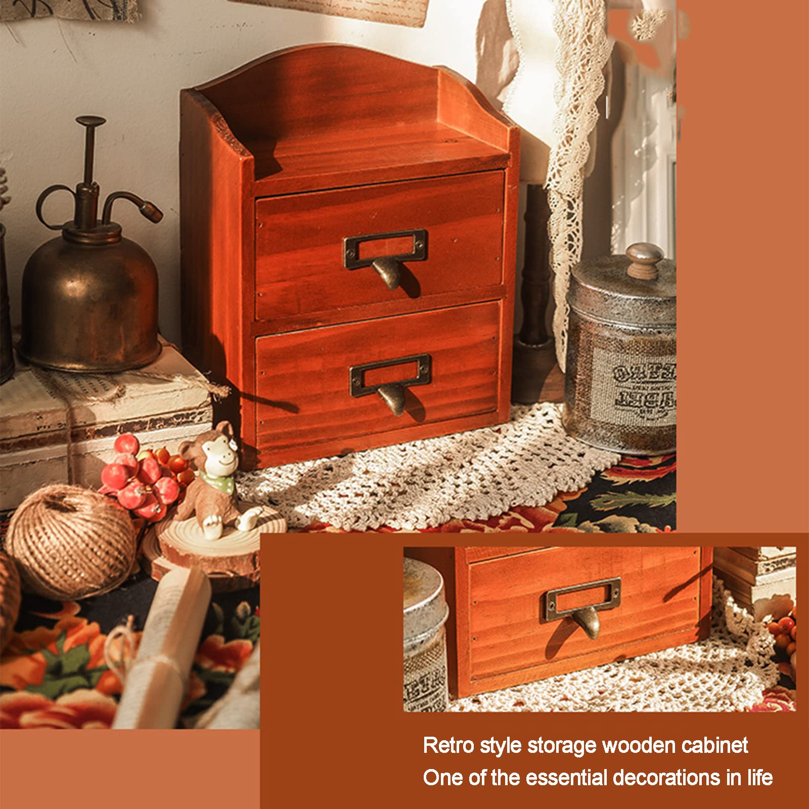 Cesta de Costura de Madera, Caja de Costura Vintage básica para el hogar, Caja de Kit de Costura de Madera para Adultos, Caja de Almacenamiento para Principiantes, marrón