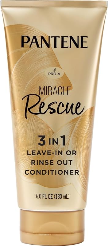 Miracle Rescue 3 in 1 Leave In Conditioner, Rinse off Conditioner, Heat Protectant for Hair, Detangler, Anti Frizz, Moisturizing, For All Hair Types, Safe for Color Treated Hair, 6.0 fl oz