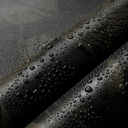 Miniatura 8 de Safiyya Papel tapiz floral vintage negro de 393 x 17.3 pulgadas, papel de contacto con hojas para despegar y pegar, papel de contacto extraíble para