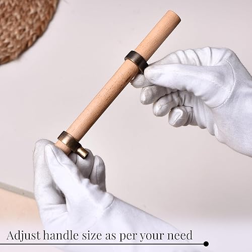 Miniatura 4 de Indian Shelf 6 tiradores de cajón ajustables, manijas de cajón de madera, manijas de gabinete ajustables, tiradores de cajón de barra en T,