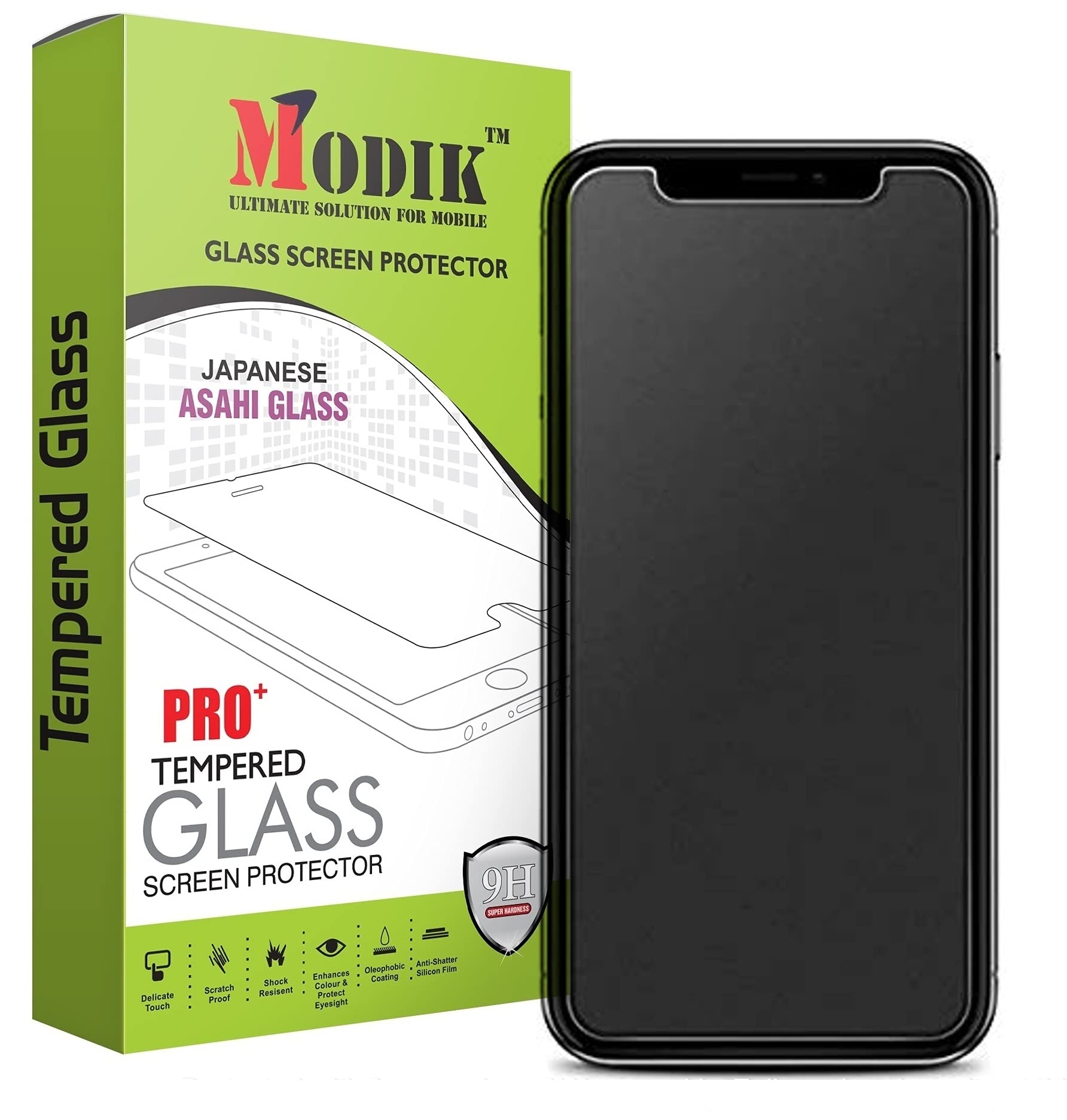 MODIK®Tempered Glass Screen Protector with Edge to Edge Coverage and Easy Installation kit Compatible for iPhone XR / 11 (Pa (Apple iphoneXr_11, Matte)