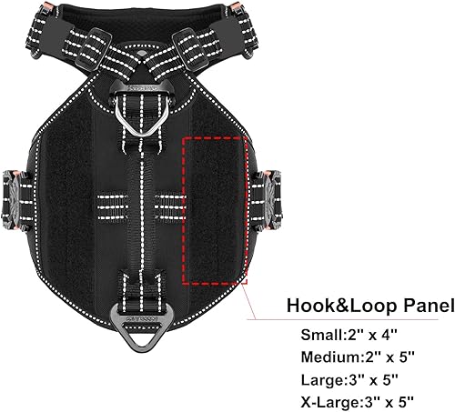 Miniatura 4 de ICEFANG GN8 Arnés táctico para perro con 4 hebillas de metal para perros de tamaño mediano, reflectante en entrenamiento para caminar, chaleco K9,
