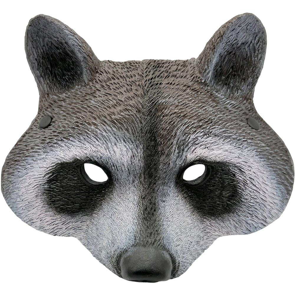 Fituenly Halloween Realistic Raccoon Mask for Adults Scary Animal Cosplay Mask for Masquerades Parties