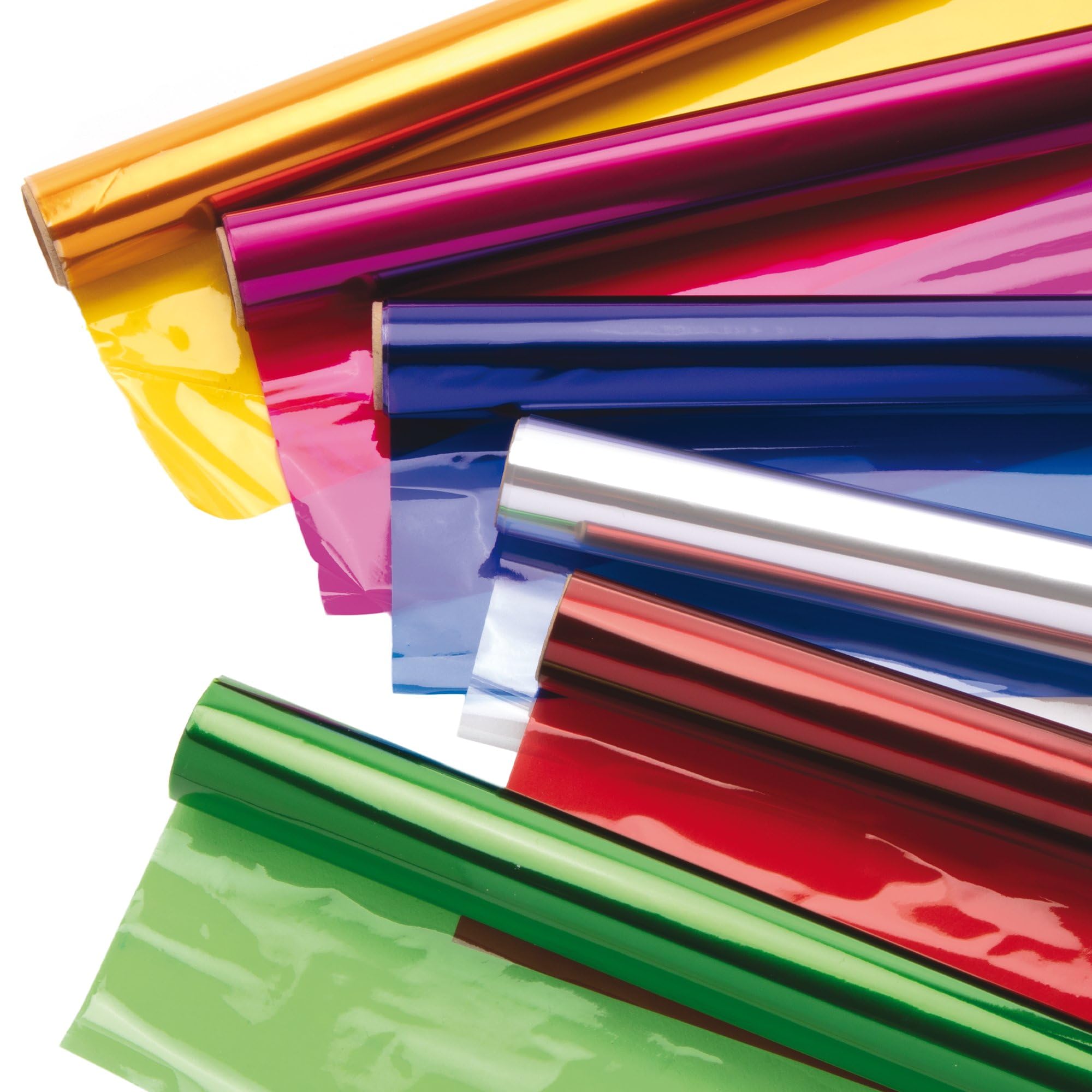 Baker Ross Colorful Cellophane Rolls (Box of 6 Rolls) for Kids Decoration and Display-image-32