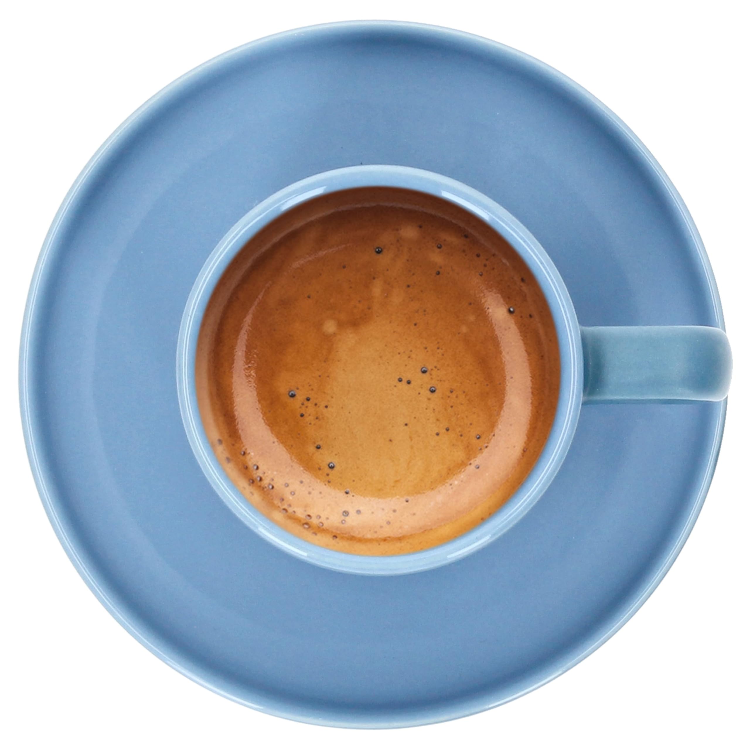 Ritzenhoff & Breker Jasper 12-delige ontbijtset oceaanblauw, 6 x kleine borden en koffiekopjes 250 ml, hoogte 10,4 cm, voor 6 personen, kopje, taartborden, aardewerk servies voor ontbijt- en