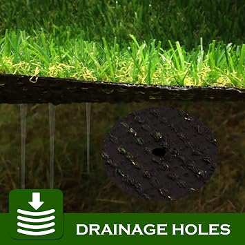 AYOHA Artificial Turf Grass 1' x 3' with Drainage, 0.8 Inch Realistic Fake Grass Rug Indoor Outdoor Lawn Landscape for Garden, Balcony, Backyard, Patio, Synthetic Turf Mat for Pet Dogs, Customized