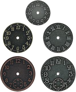 Metal Timepieces by Tim Holtz Idea-ology, 5 per Pack, Various Sizes, Antique Finishes, TH92831