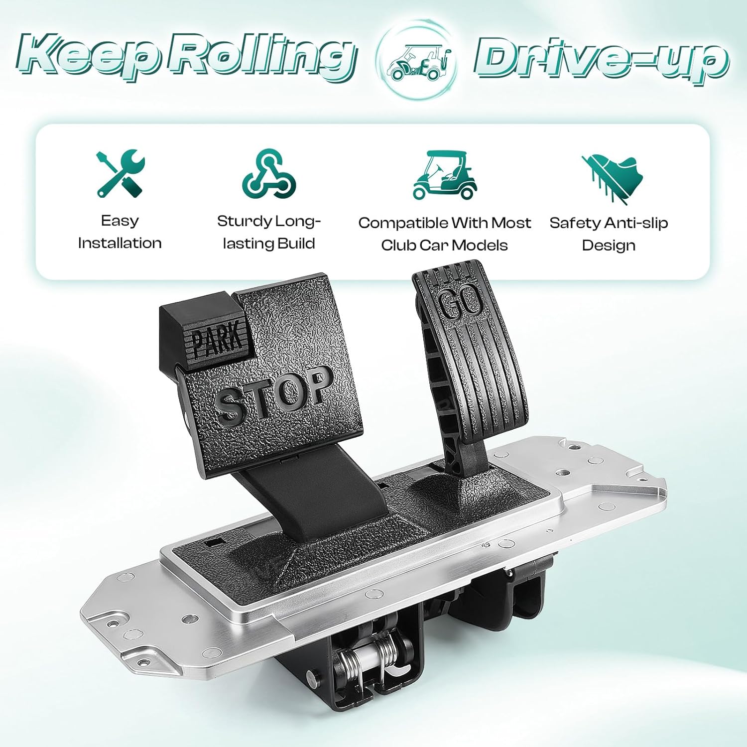 DRIVE UP Club Car Precedent Pedal Assy with Conversion Kit, Accelerator ASM Pedal&Brake Pedal (2nd gen), Universal for 2004-UP Precedent Onward & 2018-UP Tempo Gas Electric OEM 102500001 103974821