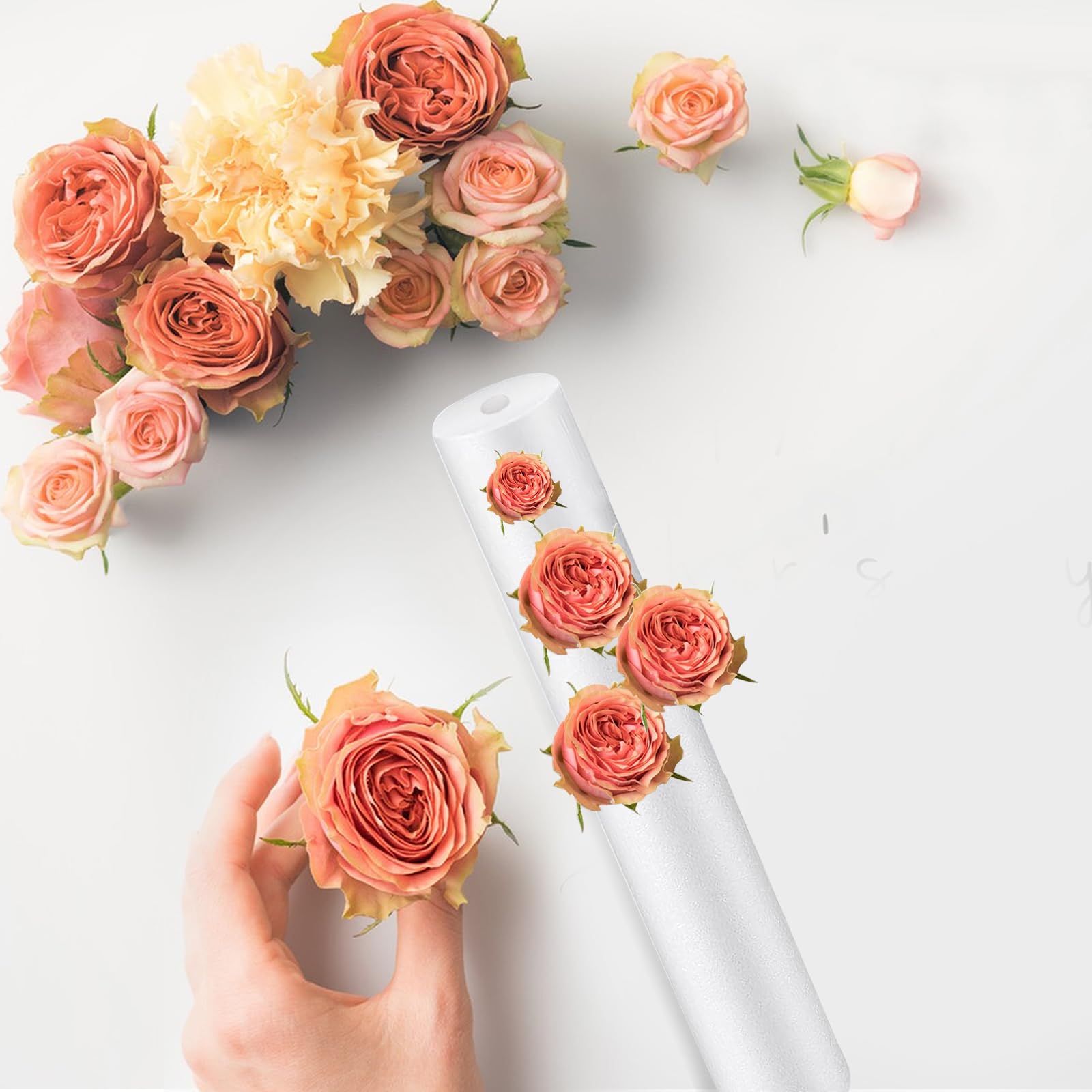 4 Pezzi Spugna per Fiori Canne in Schiuma per composizioni Floreali Tubo in Schiuma per Modellismo Forniture per Arti e Mestieri Fai-da-Te Bianco 40x5 cm