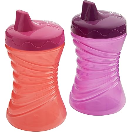 Gerber Graduates Fun Grips Hard Spout Sippy Cup in Assorted Colors, 10-Ounce, 2 cups