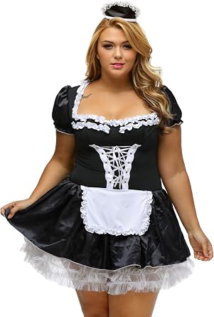 Plus Size Sexy Maid Outift For Women Sexy French maid Costume XL,XXL,L,XL,XXL Size