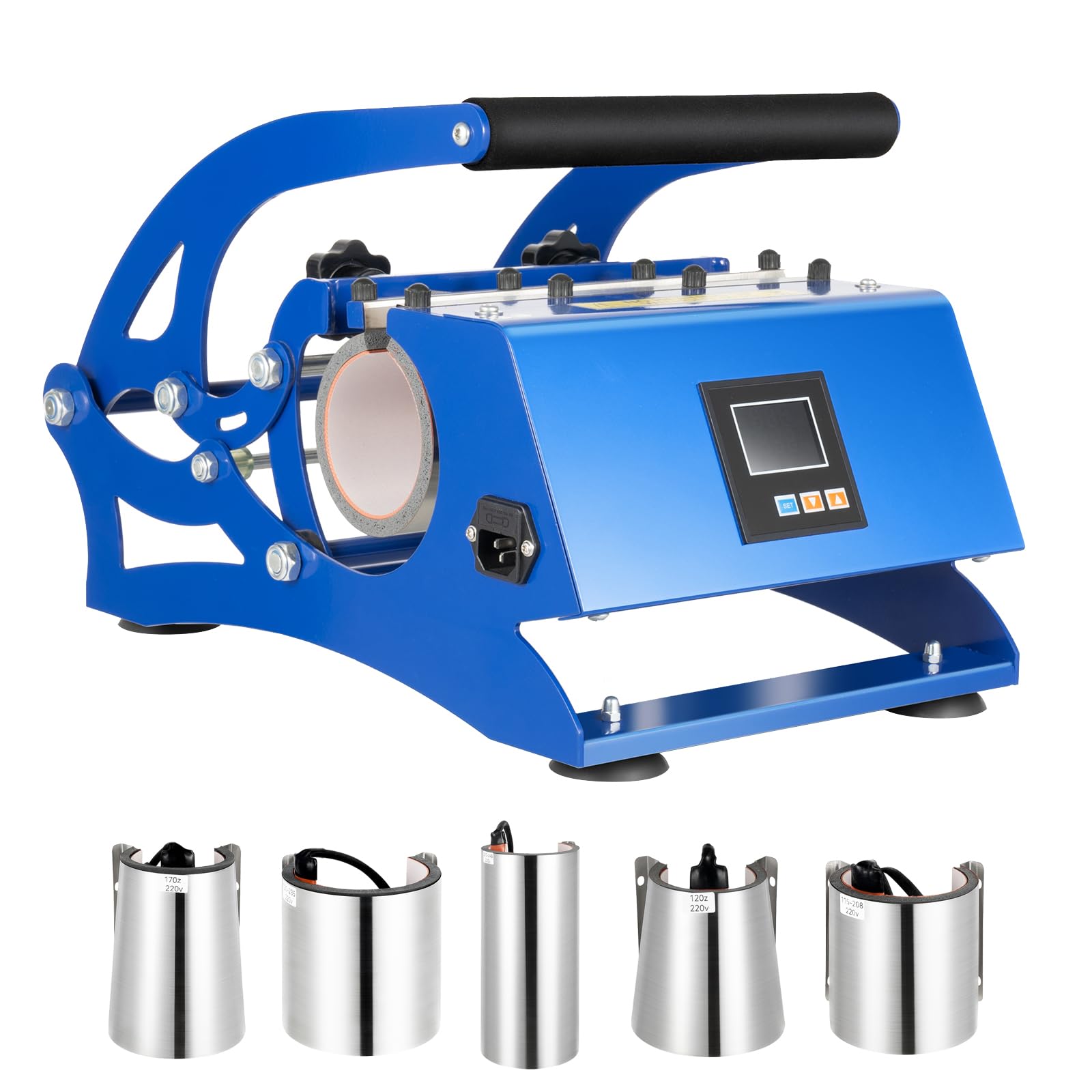 6 in 1 tazze, pressa a caldo da 500 W, pressa a caldo, pressa per tazze, stampa a sublimazione, pressa a caldo, tazza a sublimazione