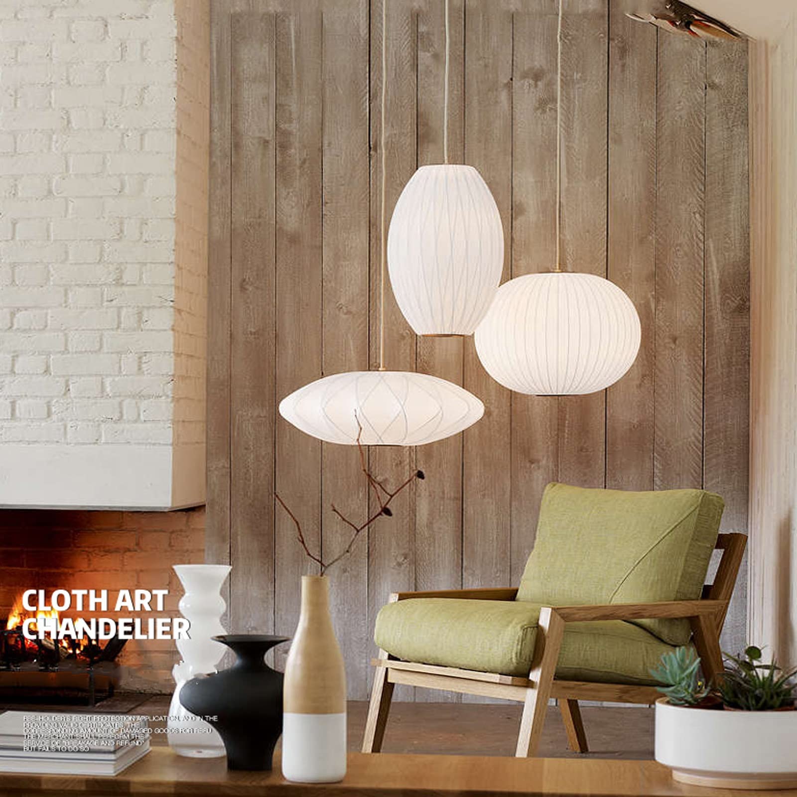 Amazon.com: Minimalist Indoor Pendant Light,Modern Cloth Art