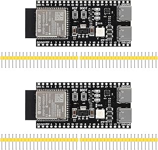2PCS ESP32 ESP32-S3 Development Board Type-C WiFi+Bluetooth Internet of Things Dual Type-C Core Board ESP32-S3-DevKit C N8R2 Development Board ESP32-S3-WROOM Module