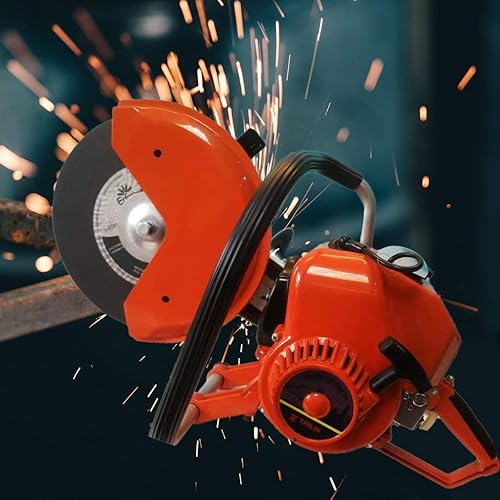 Miniatura 3 de Sierra de hormigón, 6.8Hp 106.8Cc de dos tiempos de gasolina de hormigón con hoja de sierra de muela de 11.81 pulgadas, profundidad de corte