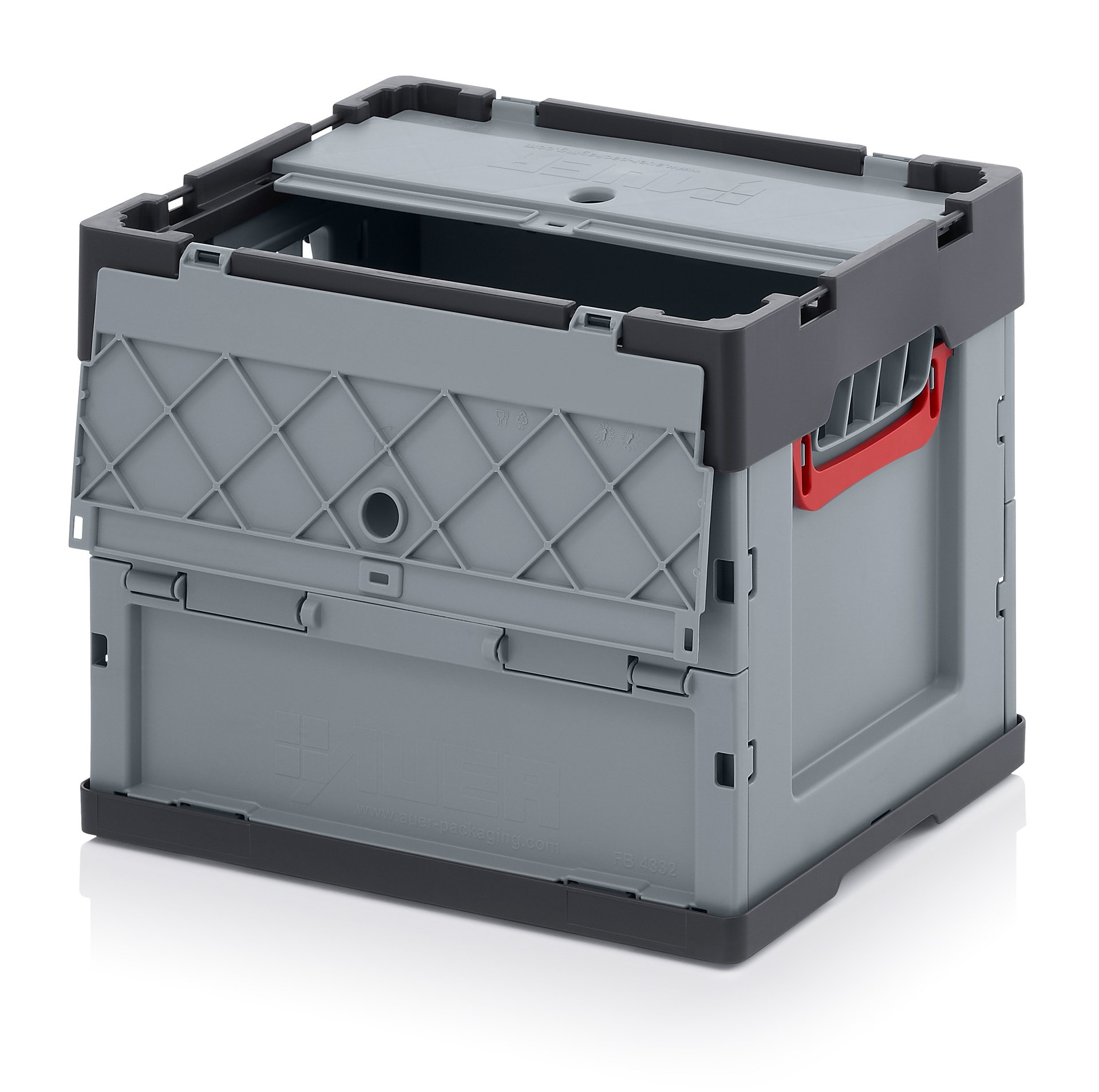 6x Profi Faltbox 40 x 30 x 32 mit Deckel inkl. Zollstock * 6er Set