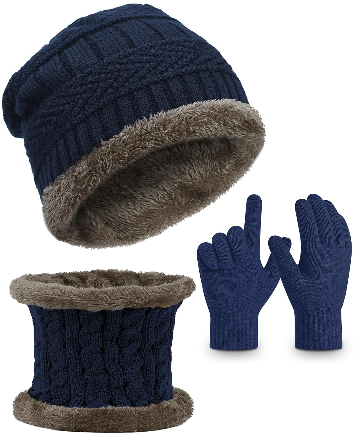 EAONE Kids Winter Hat Gloves Scarf Set, Knitted Toddler Beanie Cap, Mitten Gloves, and Neck Warmer for Boys Girls Aged 5-1... - Review, Price and Buying Guide