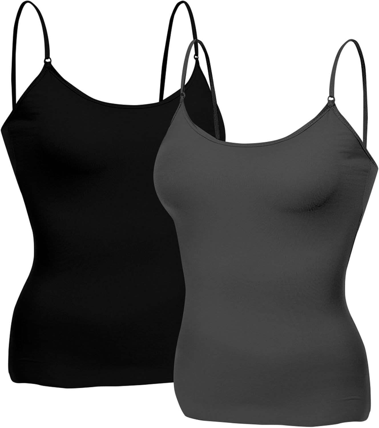 Emmalise Women's Basic Short Camisole Adjustable Strap Layering Cami