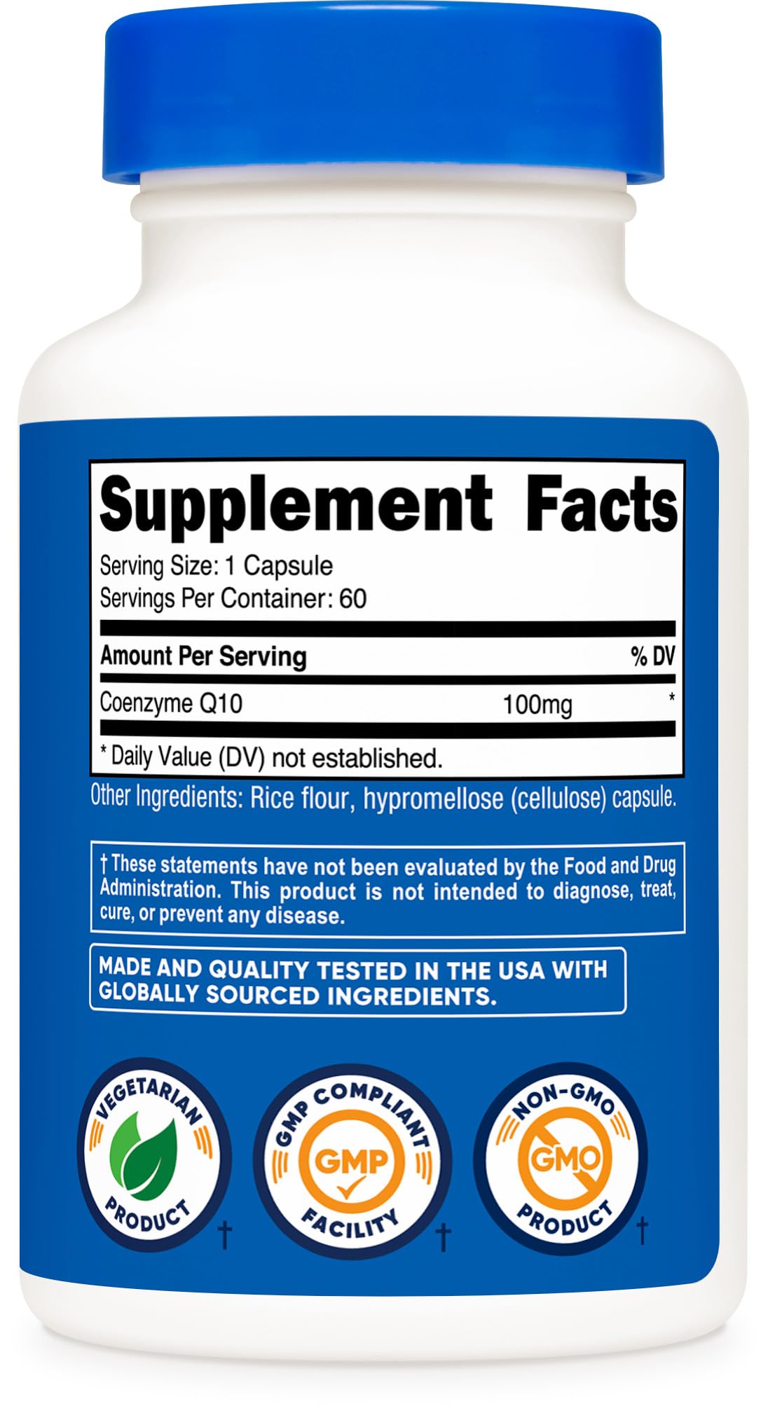 Nutricost CoQ10 100mg, 60 Vegetarian Capsules, 60 Servings - Coenzyme Q10 — Amazon image 5