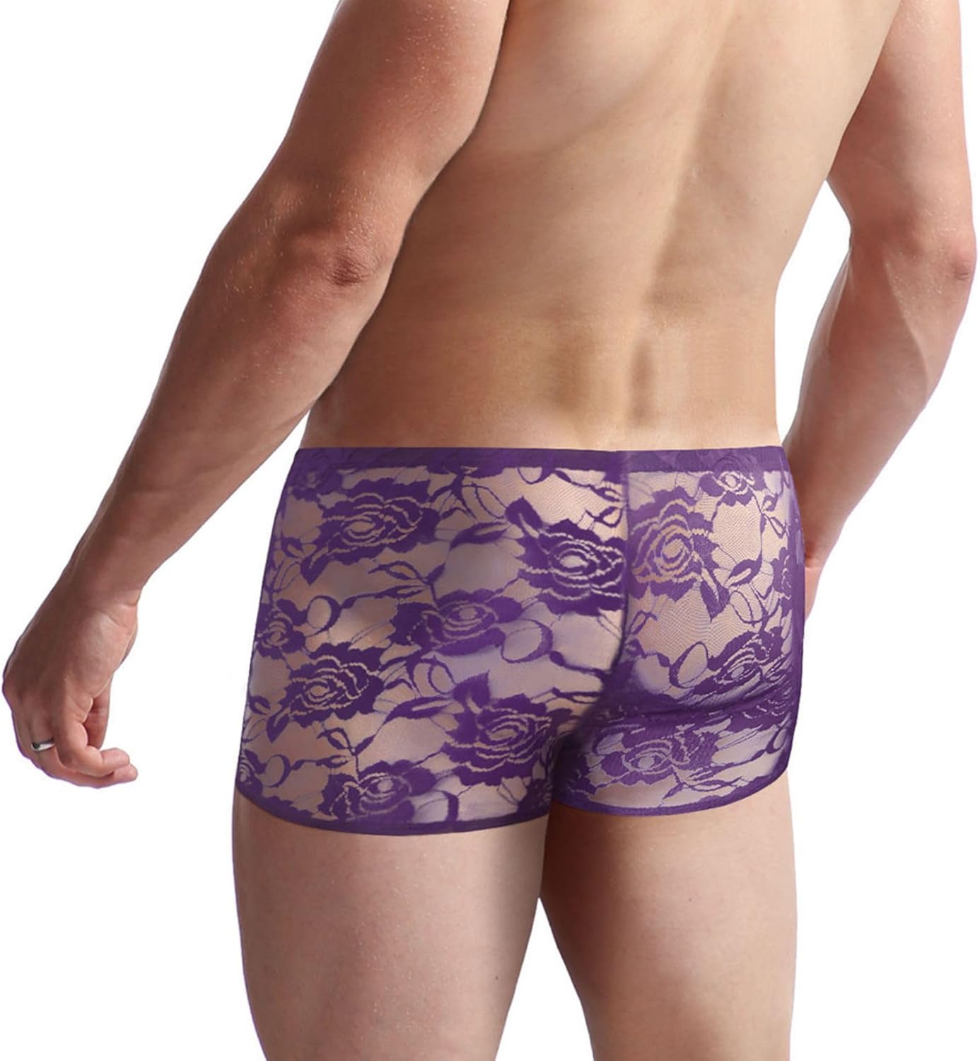 Men's Lace Boxers Underwear Seamless Lace Design with Low Waist Sexy and Comfortable Mens Under Panties - Image 2