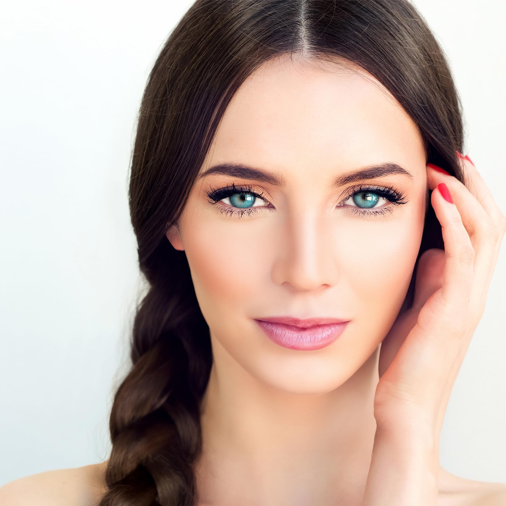 GLAMLENS lentillas de color - bleu Barcelona Blue + contenedor. 1 par (2 piezas) - 90 Días - Sin Graduación - 0.00 dioptrías - blandos - Lentes de contacto bleu de hidrogel de silicona s