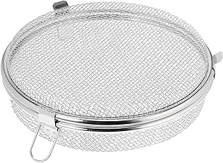 Ciieeo File Handles Air Fryer Accessories Steamer Basket for Pot Mesh Utensil Silverware Rack Metal Dishwasher Basket Kitchen Gadgets Airfryer Round Stainless Steel Small Object