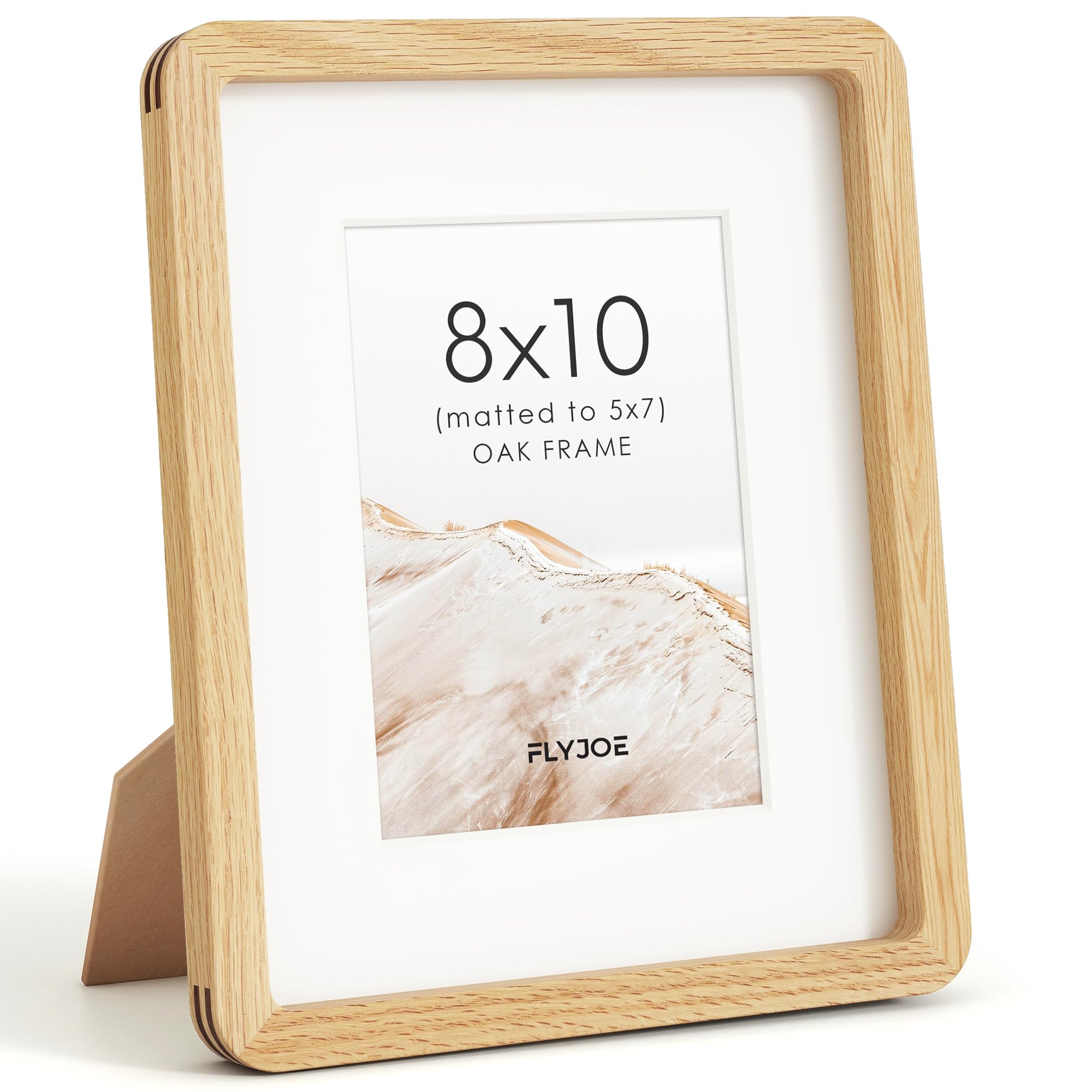 8x10 Picture Frame, USA-Sourced Natural Oak Wood Photo Collage Frame