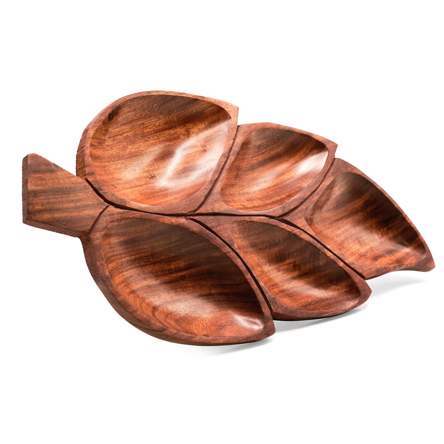 Naayaab Craft Luxury Premium Pakka Sheesham Wood Dry Fruits Serving Tray | Handcrafted Serving Platter Wooden Tray - Size (28 x 4 x 1cm) 3