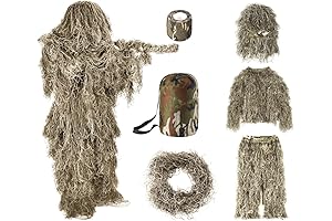 6 in 1 Stealthy Ghillie Suit for Young Explorers (Ages 8-10)