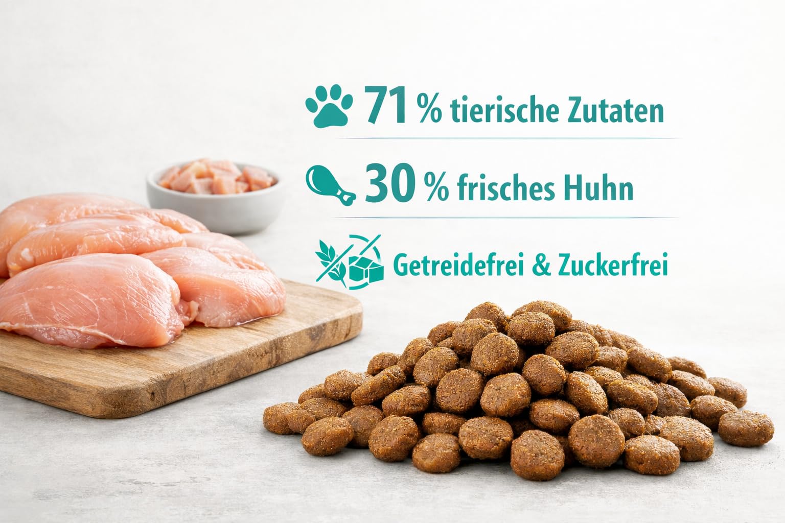 High Premium Katzenfutter Trockenfutter Huhn Sterilised – 7,5 kg Vorteilspack (5×1,5 kg) | Getreidefrei, 71% tierische Zutaten, 30% frisches Huhn | Zuckerfrei Alleinfuttermittel