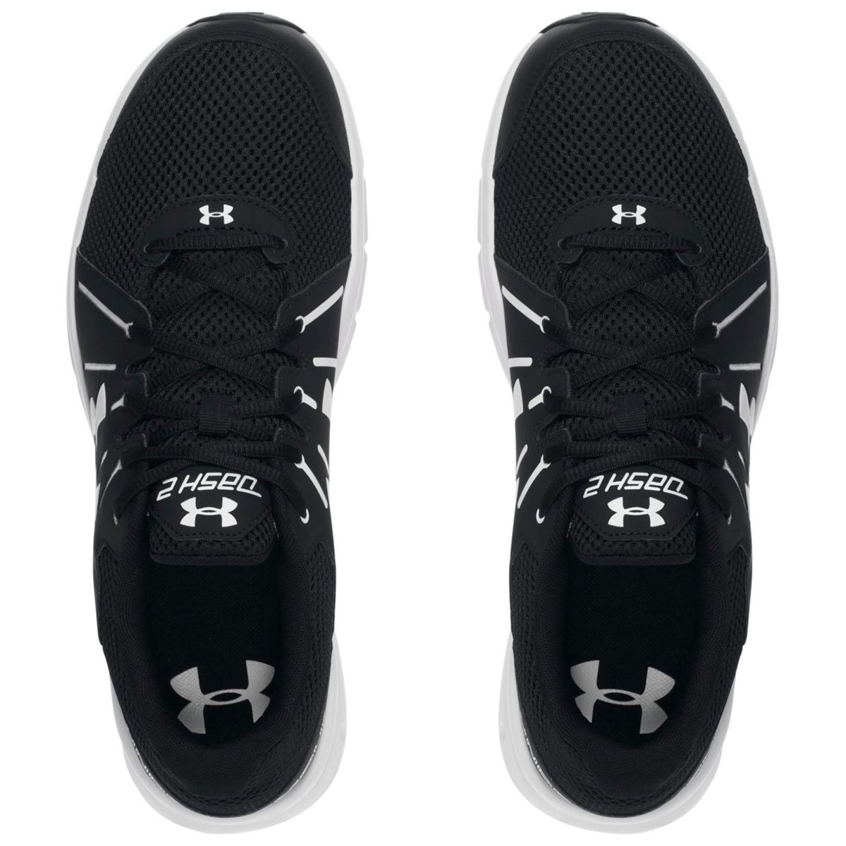 Under Armour Men's Dash RN 2, Black/White, 9 D