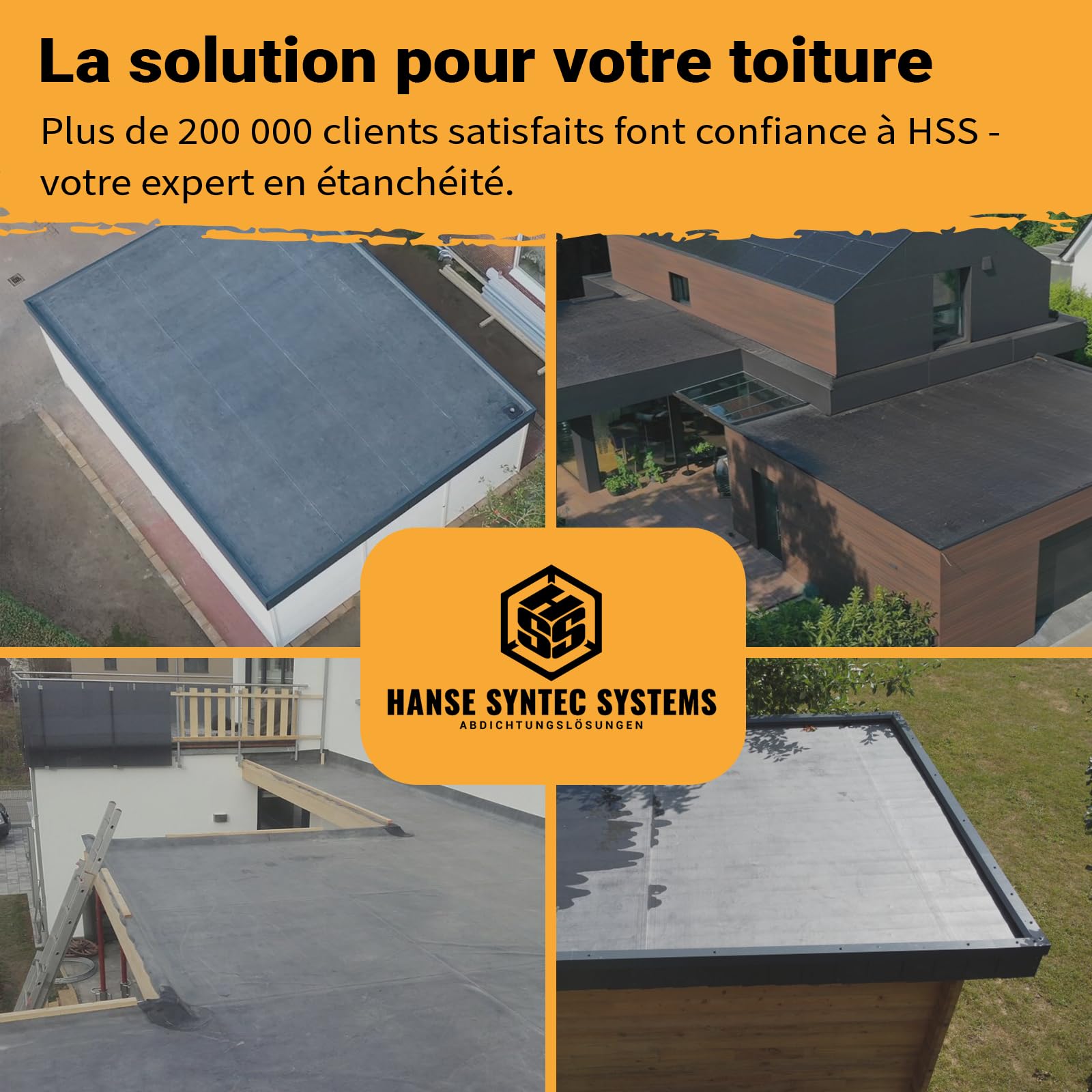 Membrane EPDM pour étanchéité toiture - Membrane d'étanchéité EPDM toiture pour toit plat, garage, carport, abri de jardin - Durable, UV-résistante, imperméable (2,50m x 1,50m)