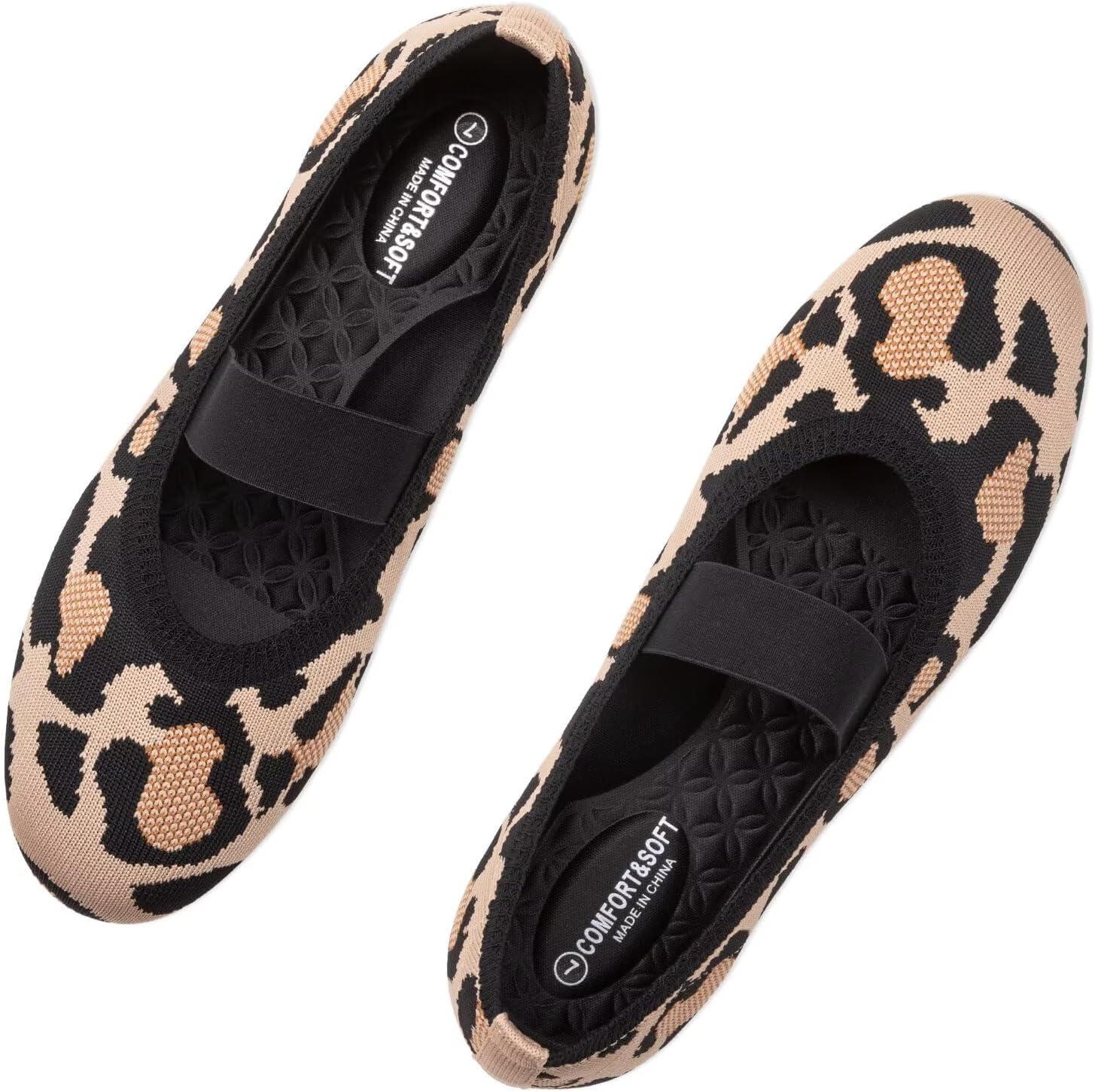 Frank Mully Womens Ballet Flats Casual Round Toe Knit Fabric Flats for Women with Single Strap Ballerina Flat Shoes Lightweight Dressy Shoes for Woman - Image 7