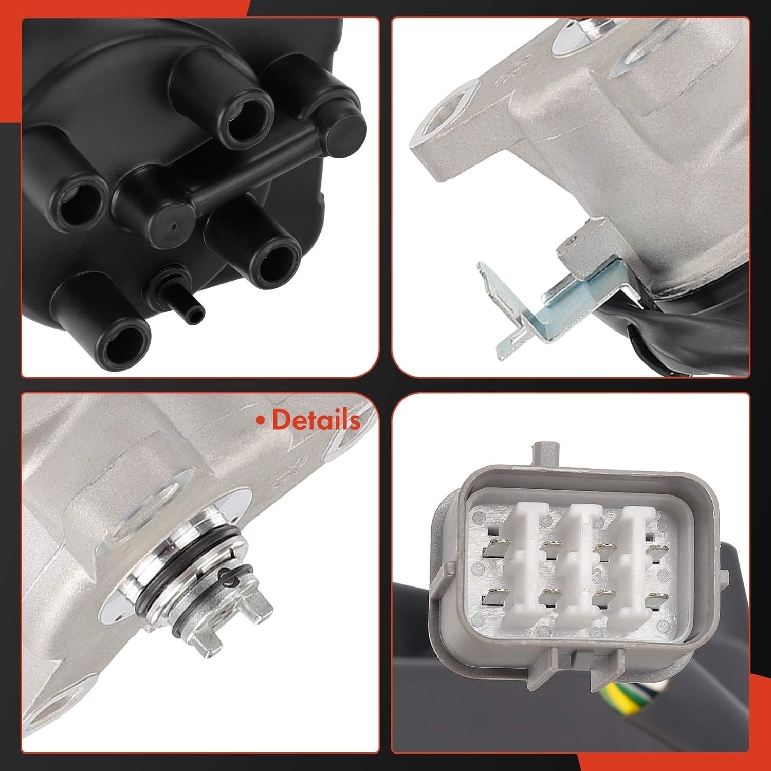 A-Premium Ignition Distributor with Cap and Rotor Compatible with Honda Civic 1999-2000 1.6L