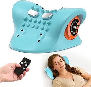 Neck Massager 2025 New Upgrade 3 in 1 Portable Massager with Heat &Comfortable Stretching–Adjustable Intensity for Neck & Shoulder Relaxation at Home, Office, Travel