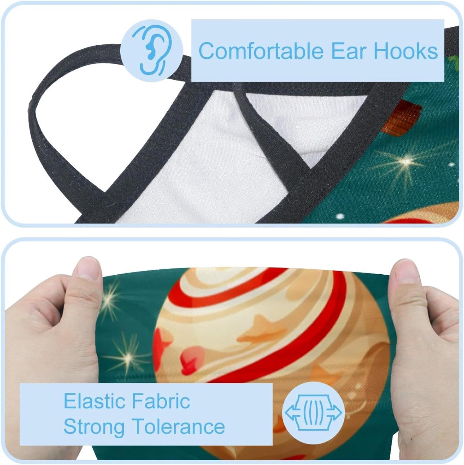 4 Pack Christmas Fishing Neck Gaiter - UV Face Mask Sun Protection for Men & Women