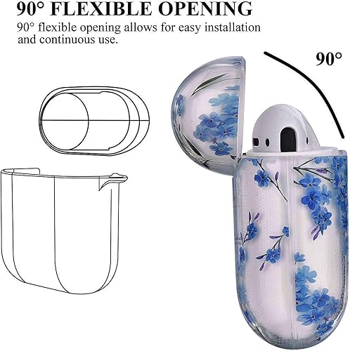 Miniatura 6 de QINGQING Funda compatible con AirPods 3 en 1 con bonito diseño impreso para Airpods Funda protectora portátil y a prueba de golpes para mujeres y