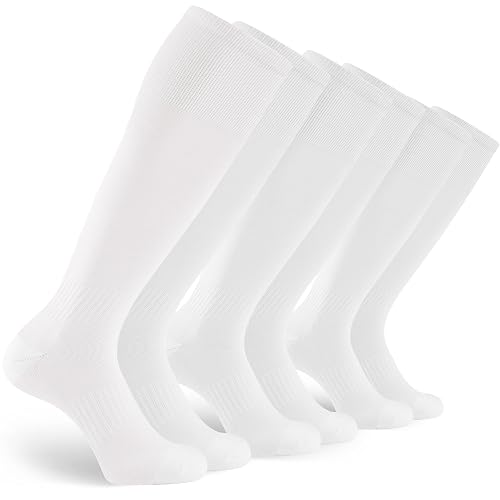 GRAPMKTG 3 Pairs Soccer Football Socks for Youth Baseball Softball Socks for Women and Men Boys Girls